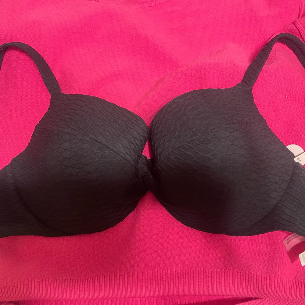 Victoria's Secret Black Textured Bra